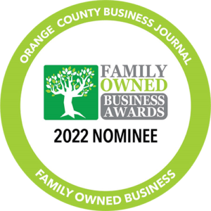 Orange County Business Journal = Family Owned Business Award Nominee - Family Owned Business